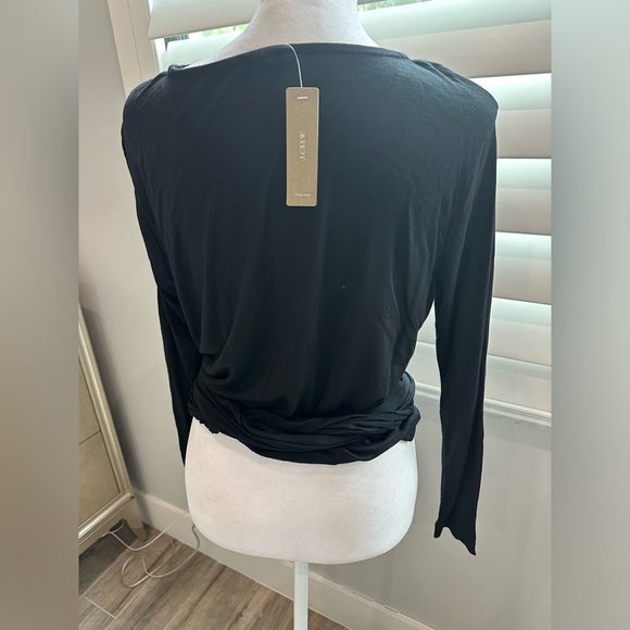 J. Crew Wraparound Top,  Black, Size L, NWOT - Picture 5 of 12